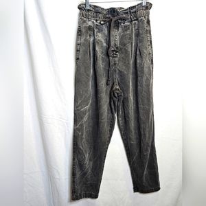 Free people high waist denim jogger dark wash denim